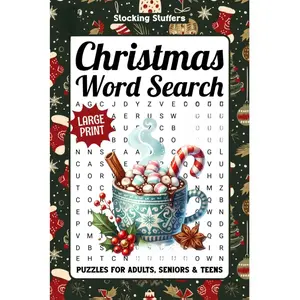 Large Print Christmas Word Search Puzzle Book for Adults: 2400+ Holiday-Themed Words to Find, Fun Winter Activity, Ideal Gift for Seniors