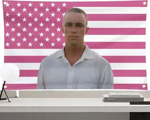 Drew Flags 3x5Ft Starkey rafe cameron American Flag pink Tapestry,With 4 Brass Grommets,For College Dorm Room Decor,Outdoor Parties, Gift,Tailgates Yard,flag for room Decoration（1pcs Pink）