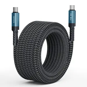 toocki USB C to C Cable 15FT 240W 1Pack, Extra Long USB C Cable Fast Charging,USB C to USB C Cable Durable Braided, USB Type C Cord Compatible with iPhone 17/16/15/Pro Max/Plus/Samsung Galaxy S23/Switch/More