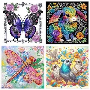 This 1-piece 5D butterfly, rabbit, dragonfly and bird themed diamond painting set, frameless with irregular-shaped diamonds for DIY, is very suitable for home decoration or as a holiday gift. It comes with a diamond art set and a complete set of tools
