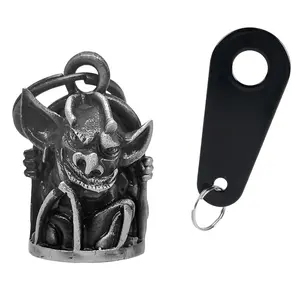 Dream Apparel Christmas/Halloween Bell,Gremlin/Guardian bell,Motorcycle Bell/Motorcycle Key Chain for Bikers Women Men W/Hanger,Biker Bell for Riders,Good Luck Riding Bell Spirit Bell Moto Accessories