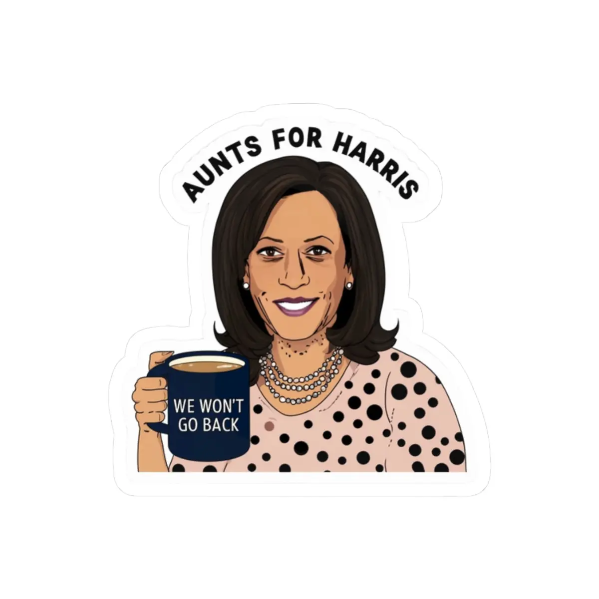 Political Aide Kiss-Cut Stickers, Laptop Stickers, Political Campaign Gifts, Activist Merchandise, Aunts for Harris Decals