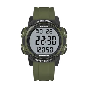 AVTREK Pedometer Watch for Walking Steps and Miles Calories No Bluetooth/APP Needed 50M Waterproof Digital Step Counter Watch Sport Simple Fitness Tracker for Men outdoorfun