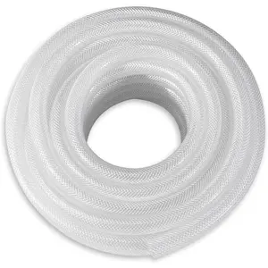 5/8" ID x 10 ft Heavy Duty Braided Clear Plastic Vinyl Tubing, Flexible High  Reinforced PVC Vinyl Tube Hose, ,
