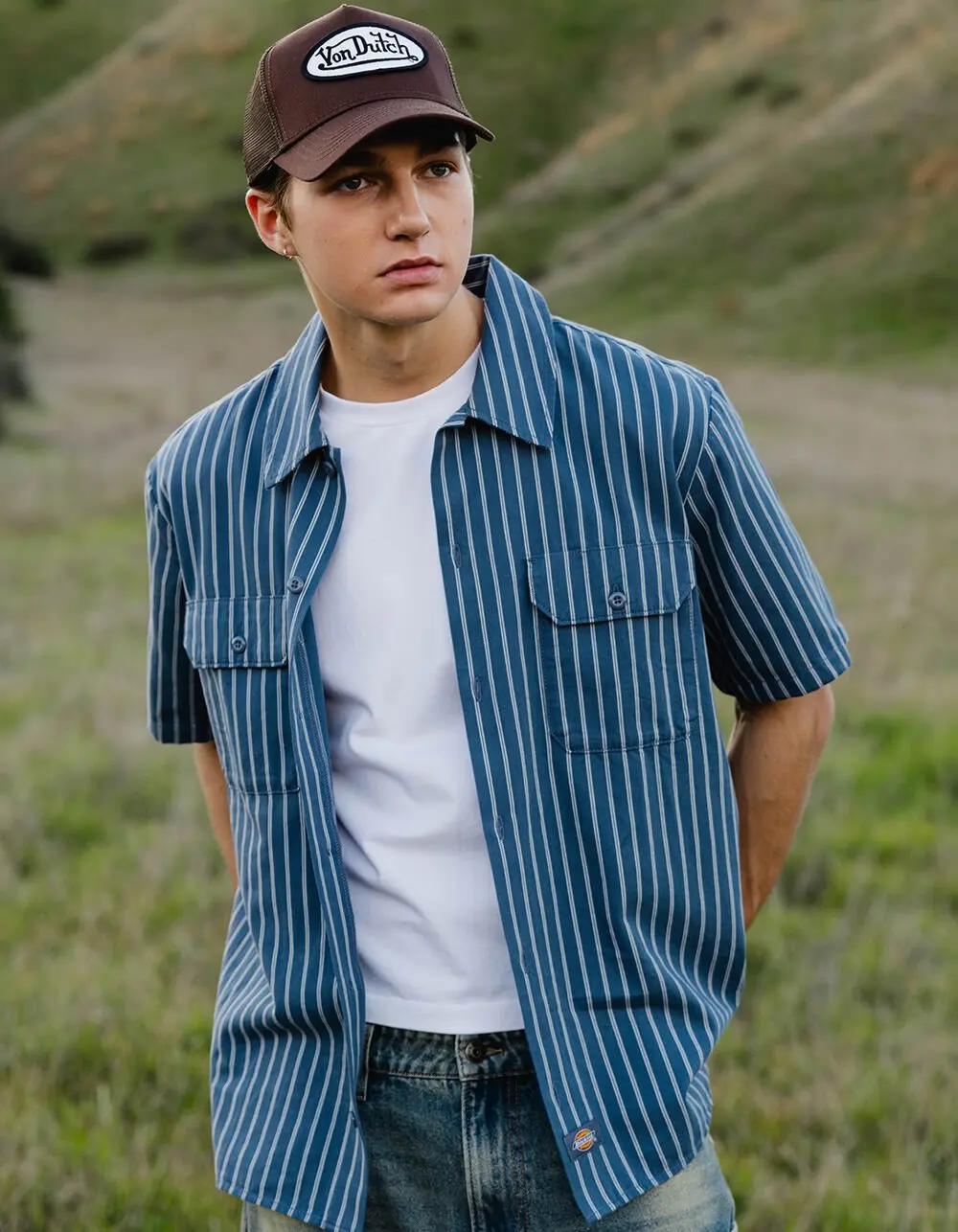 DICKIES Worn In Mens Lightweight Work Shirt DICKIES Worn In Mens Lightweight Work Shirt