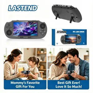 LASTEND SF3000 Portable Retro Handheld Game Console, 4.5" IPS Display Mobile Gaming Set, 3000mAh Battery, 16GB TF Card, Compact Gadget for Father's Day Gifts, Mens Gifts