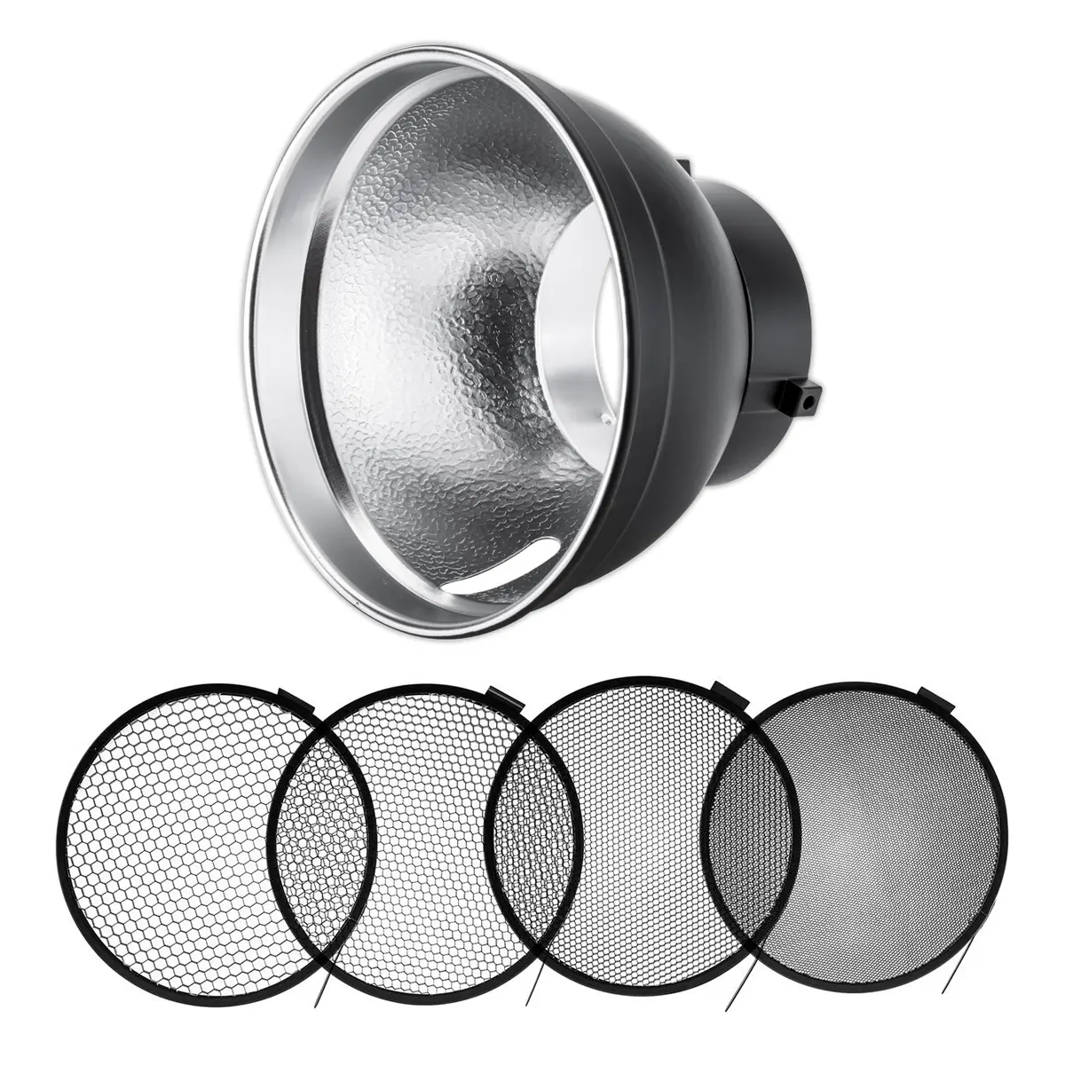 Flashpoint 7" Bowens Reflector with Grid Kit - Durable Lighting Accessory for Home Improvement Lighting Equipment, Accessories