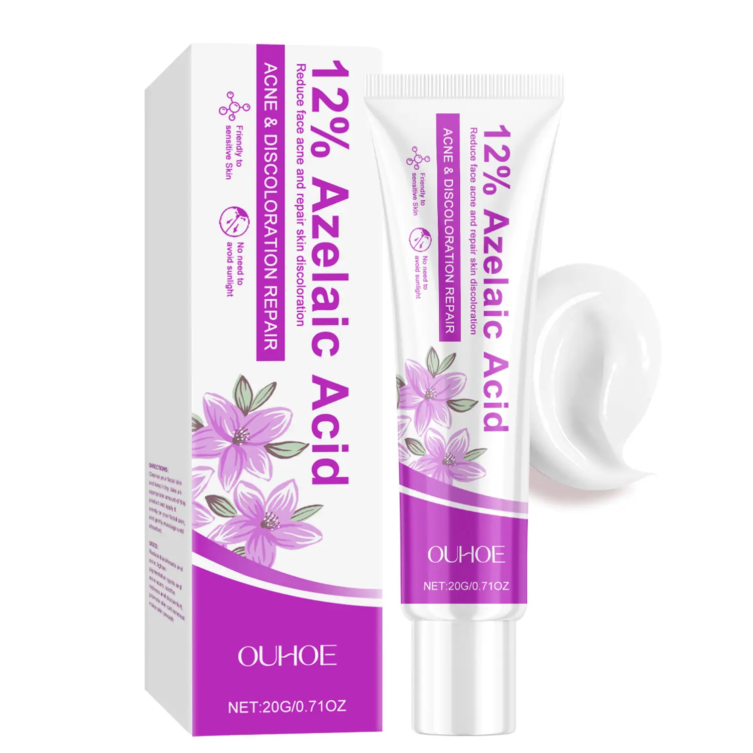 12% Azelaic Acid Cream for Face with Niacinamide & Centella Asiatica, Lightweight Facial Moisturizer for Blemish-Prone Skin, Helps Improve Uneven Skin Tone, Oil Control, Minimize the Appearance of Pores & Smooth-Looking Skin, 0.71 Oz