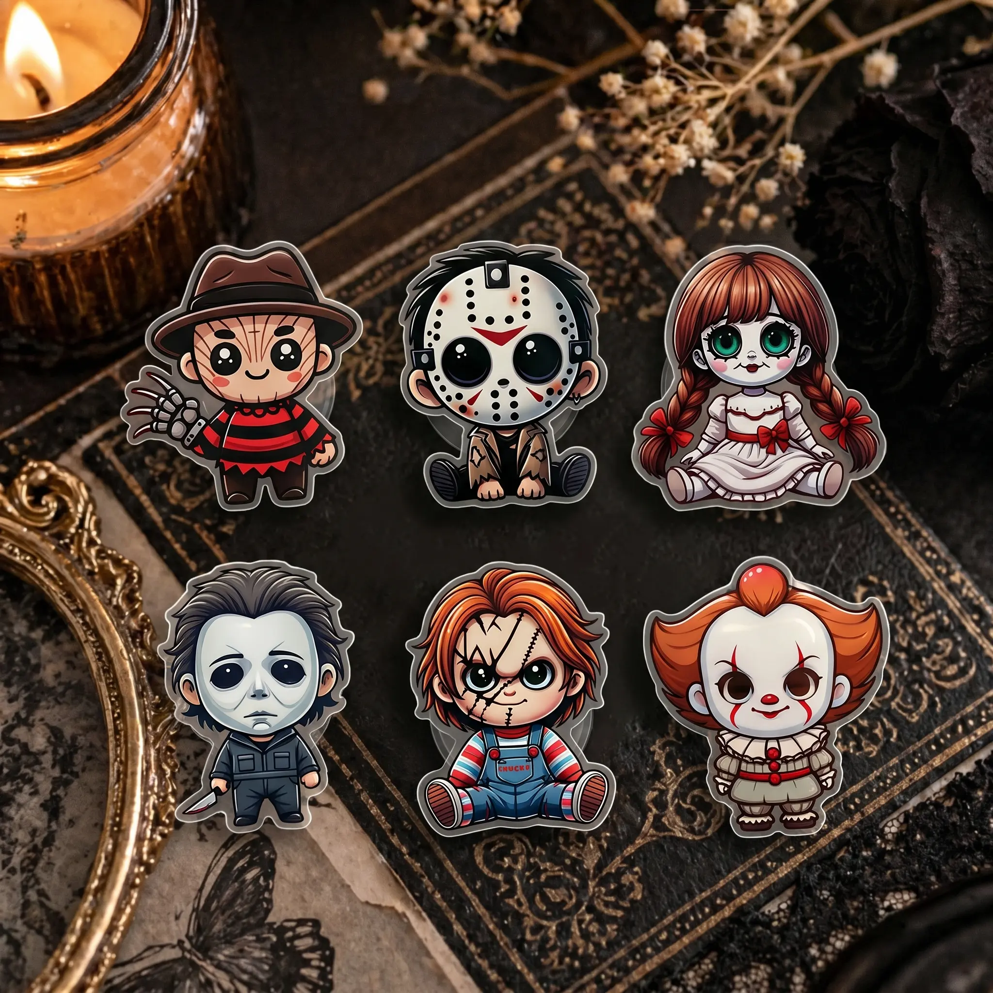 Horror Dreamer Phone Grip Cute Creepy Cartoon Style Phone Stand Accessory
