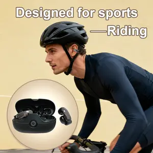 2025 newest true wireless echo ear buds Clip on Earbuds Open wareable stereo OWS 5.4 TWS SPORTS Headphones with Mic, 50H Play, Noise Cancelling, Comfortable for Small Ears & Glasses Wearers, Sports, Workouts