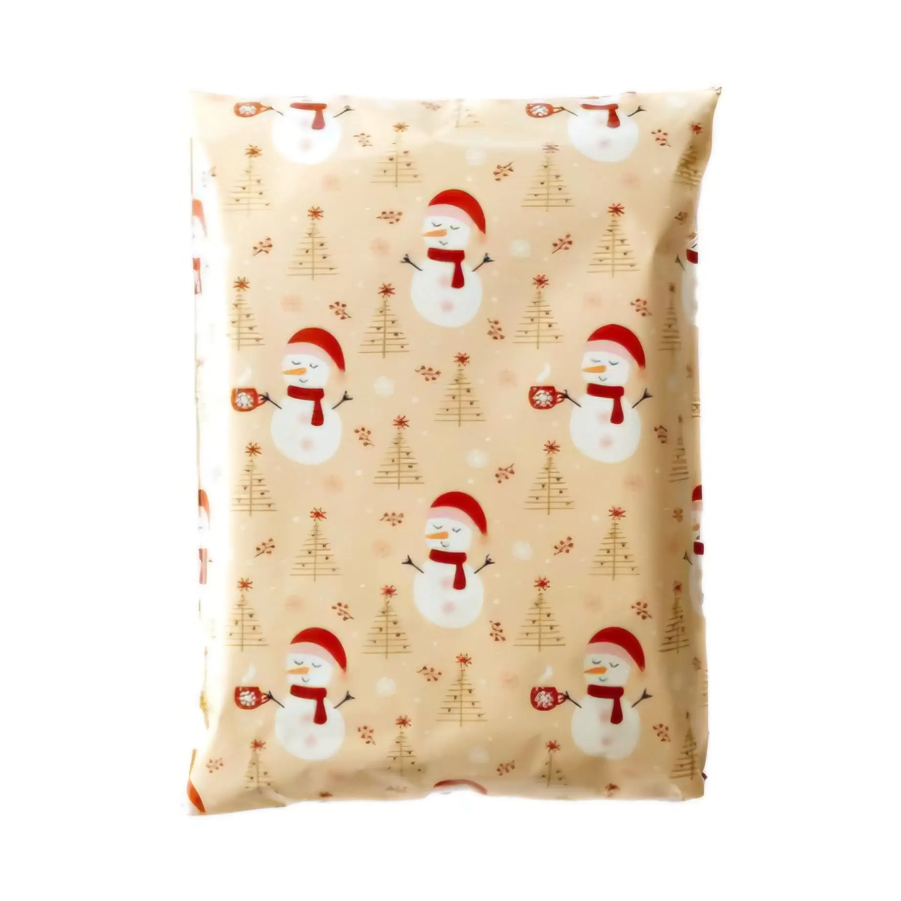 Snowman Santa Hat Poly Mailers Size 10x13 Christmas Shipping Bags