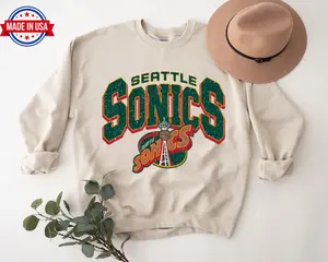 Seattle Supersonics Basketball Sweatshirt, Seattle Supersonics Shirt, Seattle Supersonics Crewneck, Basketball Gifts, Supersonics Gift Tee
