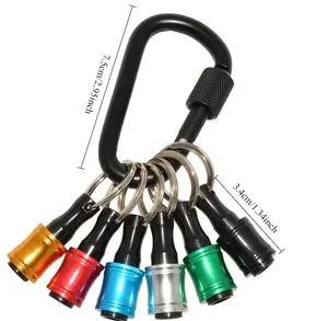 Keychain extension rod; colorful keychain extension rod; mountaineering socket adapter; socket adapter with 1/4 hex shank; quick-release socket adapter; conversion adapter outdoorfun