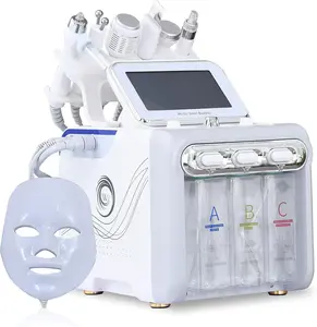 7 in 1 Hydrogen Oxygen Facial Bubble Beauty Skin Cleaning Machine Face Machine SPA For Home Colorful Facial Mask and Light Therapy Machine