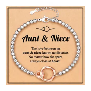 【Aunt Gifts】Mothers Day Gifts for Aunt from Niece Nephew, Best Aunt Ever Gifts Auntie Bracelet, Birthday Christmas Gifts for Women