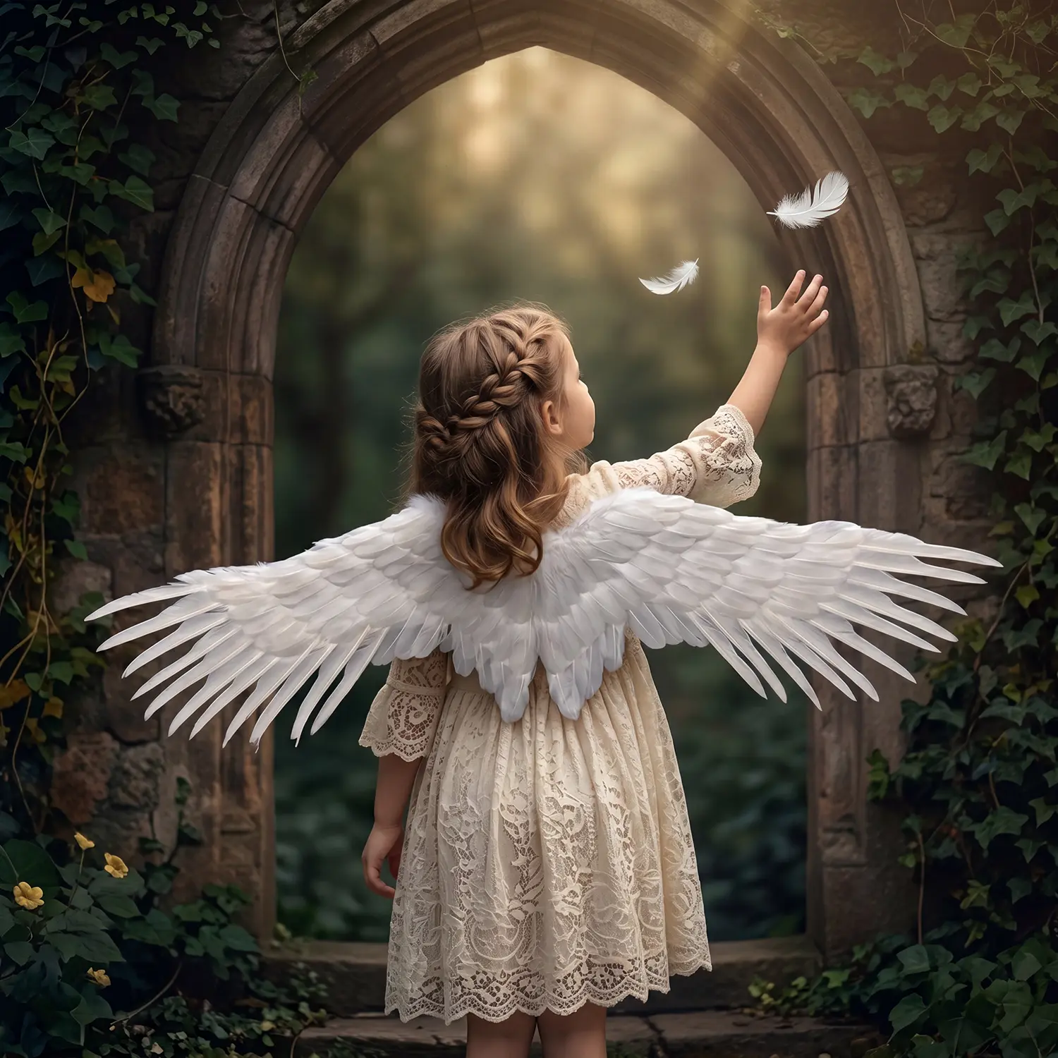 Fairy Angel Feather Wings & Back Accessories - Festive Party Props for Kids & Adults, Halloween, Stage Performances, Costume Events, Feathers