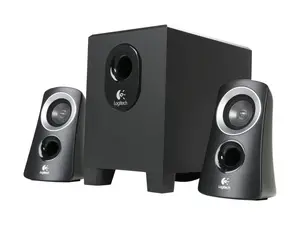Logitech Z313 2.1 Multimedia Speaker System with Subwoofer, Full Range Audio, 50 Watts Peak Power, Strong Bass, 3.5mm Audio Inputs, PC/PS4/Xbox/TV/Smartphone/Tablet/Music Player - Black