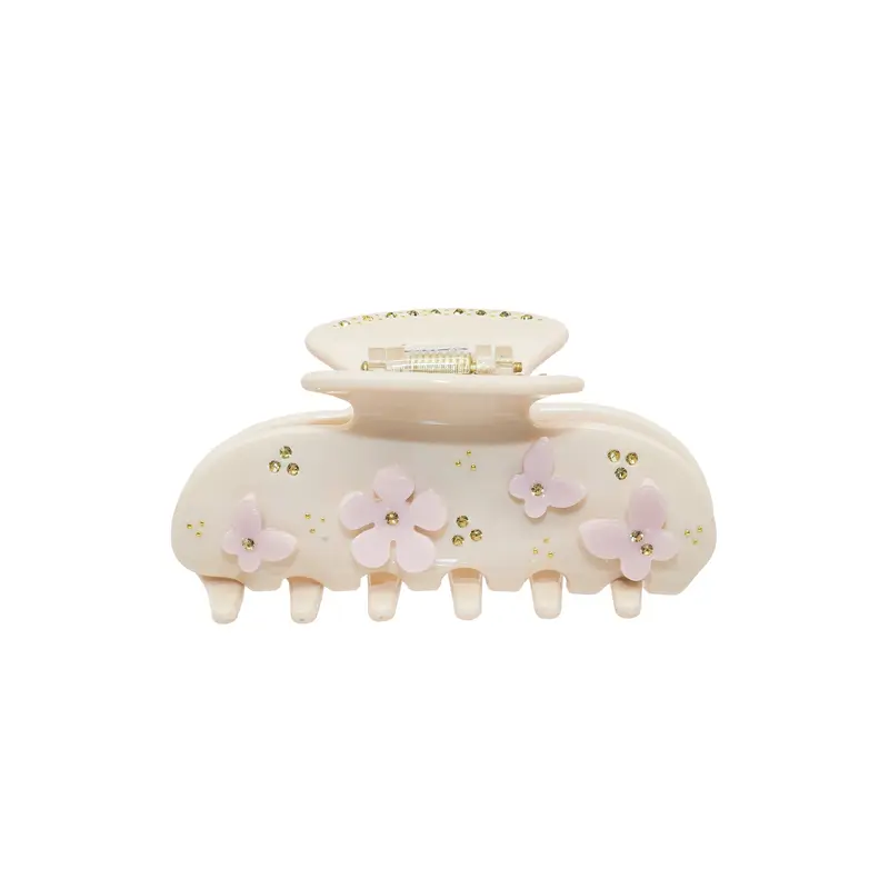 Emi Jay Sweetheart Clip Hair Claw in Pink Angel Food