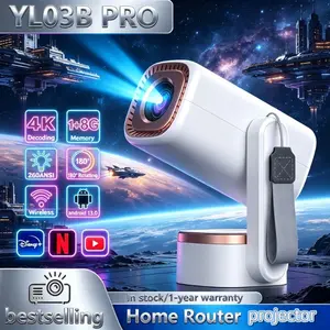 Portable Projector with 5W Dolby Audio Speakers, Native 720P/1080P Resolution with 4K Support, Wi-Fi and Bluetooth, Auto Vertical Keystone Compatible with HDMI/TV Stick/iPhone/Laptop(white-03)