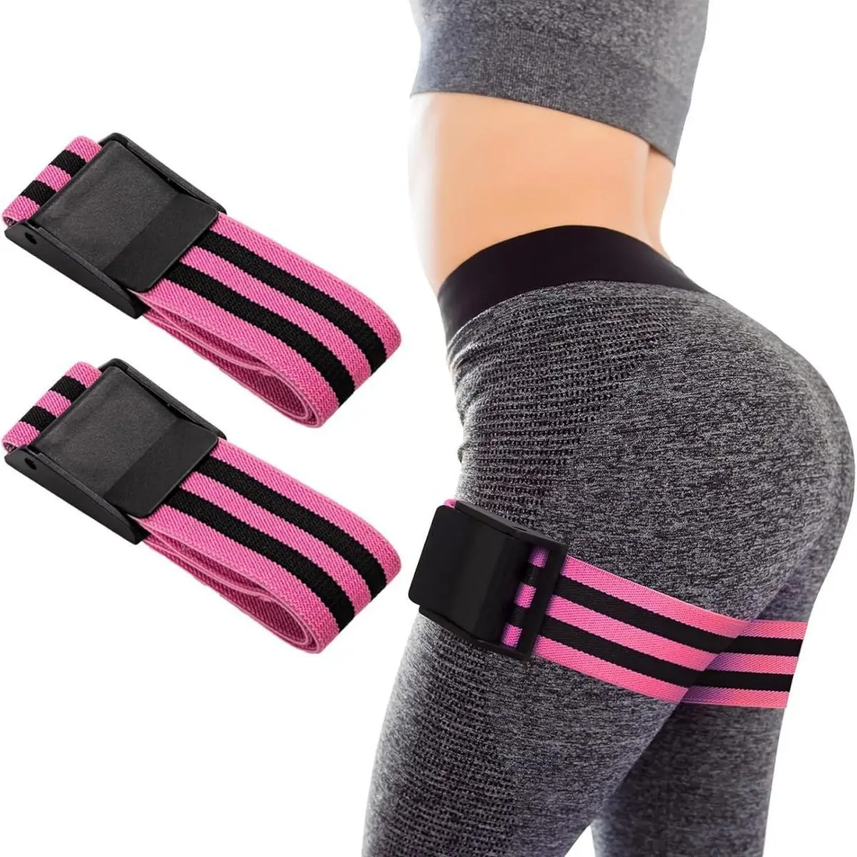 Adjustable Bands for BFR Training - Blood Flow Restriction Bands - Fabric Resistance Bands for Fitness