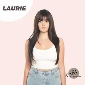 JBEXTENSION 26 inches Tea Black Darkest Brown Long Layered Wig LAURIE JBEXTENSION 26 inches Tea Black Darkest Brown Long Layered Wig LAURIE