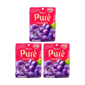 KANRO Pure Gummy Grape Juice Sour Candy 56g x 3 Pack - Japan's No.1 Best-Selling Gummy, Heart Shape, Sweet & Sour, Chewy Texture, Refreshing Flavor - Official North American Launch