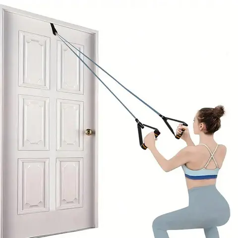 Multifunctional Resistance Band, 10-40 Lbs, Detachable Arm Strengthener, Comfortable Handle, Door Anchor, Ideal for Home Fitness