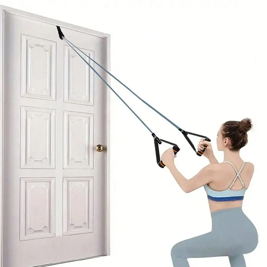 Door Anchor Resistance Band, 2 Counts/set Multifunctional, Detachable Arm Strength Trainer, Exercise Expansion Chest Trainer, Home Workout Equipment, Fitness Bands, Fitness Equipment for Home Gym, Home Gym Gear, Muscle Training Equipment