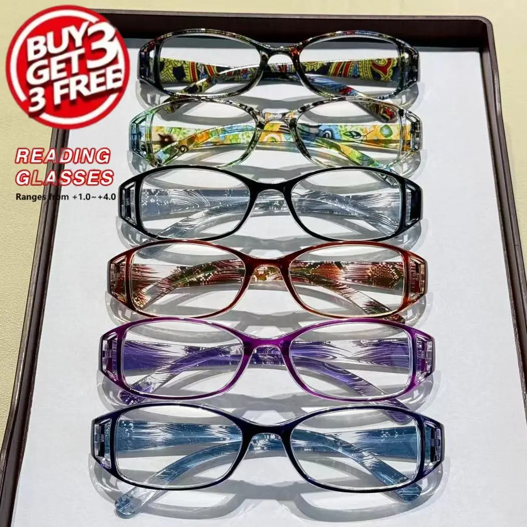Reading Glasses, Reading Eyeglasses, Simple Hollow Out Rectangle Frame Reading Glasses, Fashion Eyewear Accessories for Women & Men, Suitable for Daily Wear