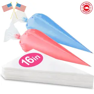 16 Inch Piping Bags Disposable, 50 Pcs Large Pastry Bags