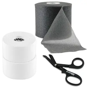 Premium Athletic Tape and Pre-Wrap Set with Scissor - Easy Tear, Strong Support - Hypoallergenic & Breathable
