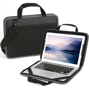 Laptop Case Sleeve 1314 inch,Shockproof Computer Cover for HP,Protective Laptop Shoulder Bag for MacBook/MacBook,Dell,Lenovo,Chromebook(Black)