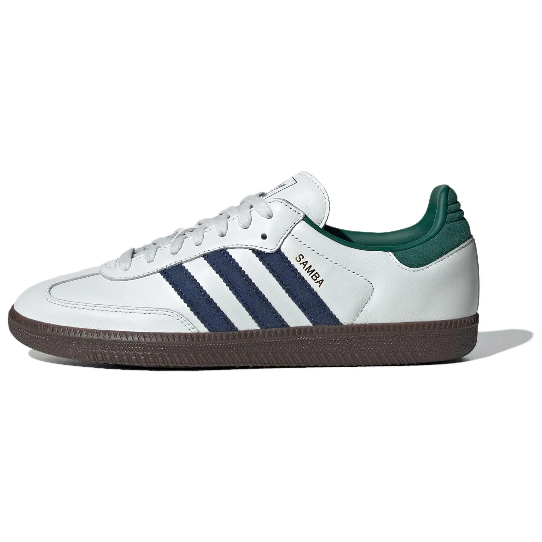 Adidas Samba OG White Navy Collegiate Green' Versatile Comfort Low Top Skate Shoes Unisex IH4882