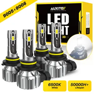 AUXITO H11/H9/H8/9005/HB3/9006/HB4/H7 White LED Headlight Kit High/Low Beam Bulbs Super Bright 6500K 30000LM