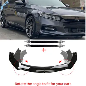 Front Bumper Lip Part Accessories Splitter Spoiler For Honda Accord EX-L LX