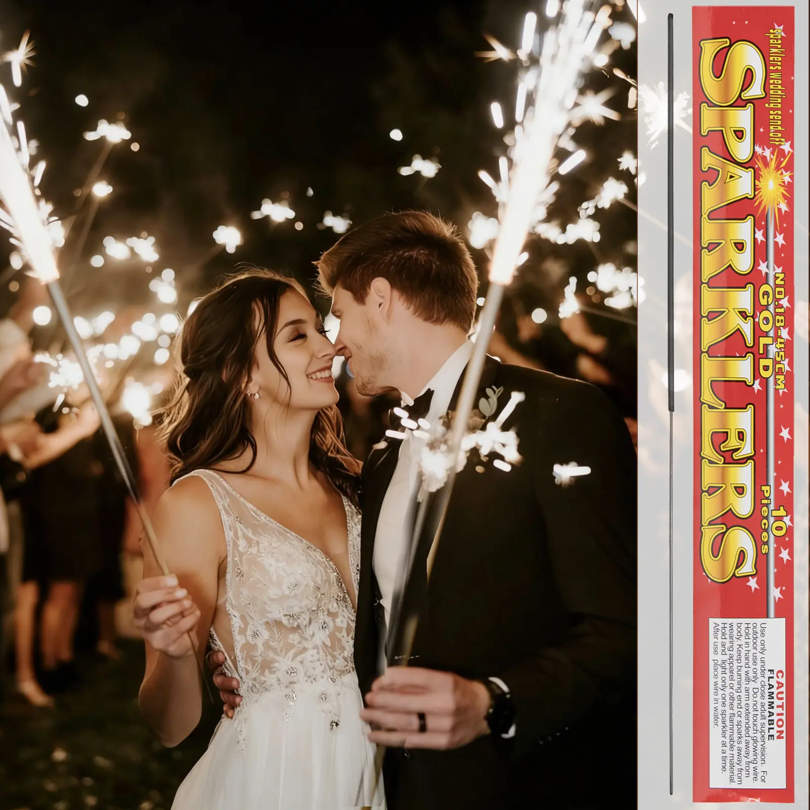 Sparklers, 40-Pack 18.88-Inch Wedding Celebration Decorations for Office Event Supplies & Labeling Occasions