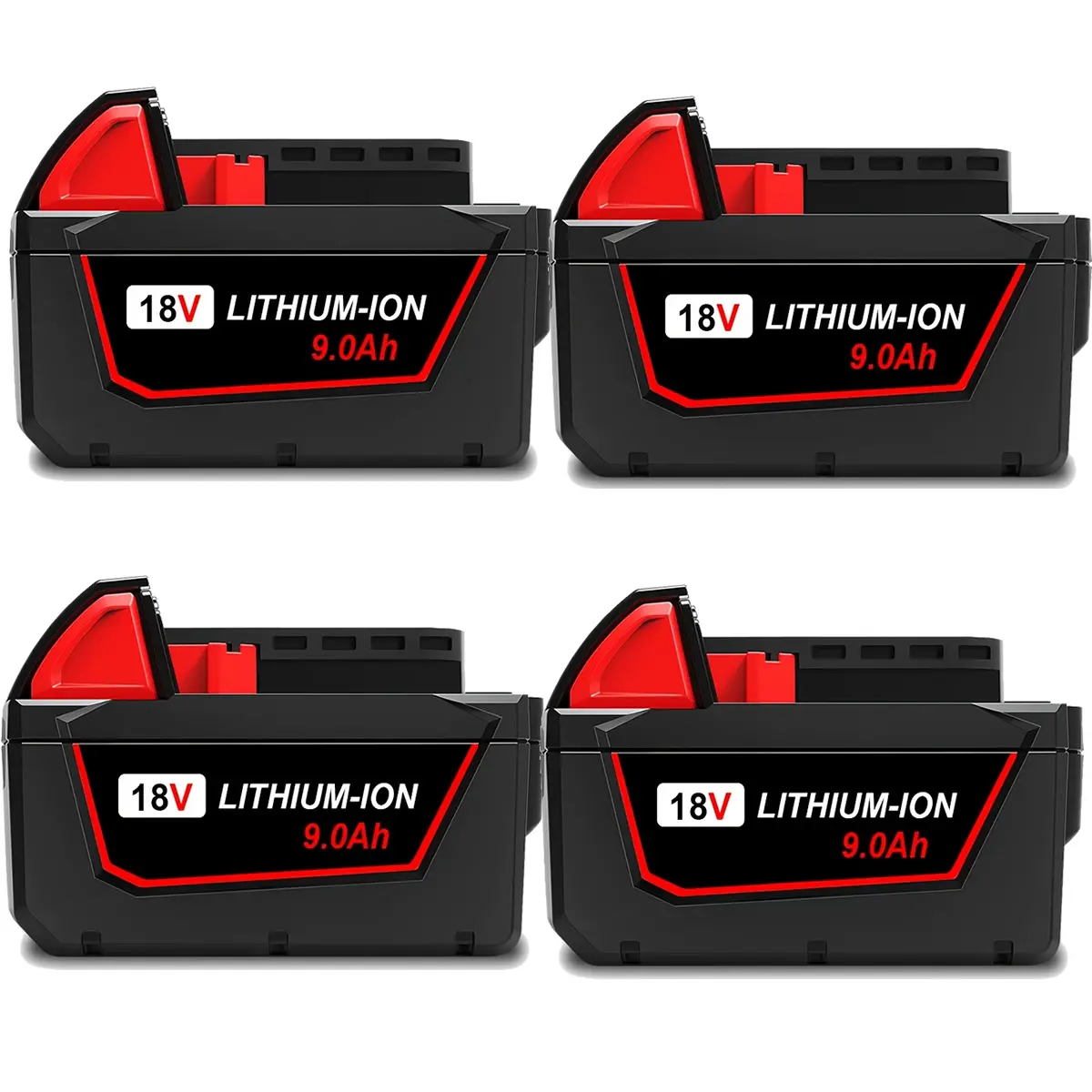 2/4/6/8Pack 9.0Ah M18 Battery for Milwaukee Tools (ElectricHammer, impact Wrench, Circular Saw, Chain Nailer Gun,etc.) Small household tools