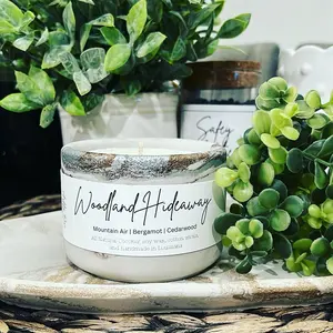 Concrete Candle- Woodland Hideaway