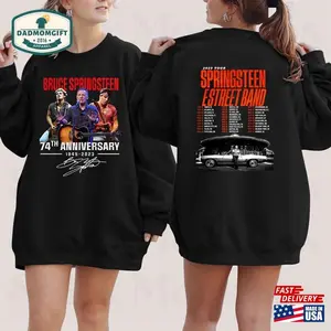 Bruce Springsteen Shirt Born In The Usa World Tour T-shirt Record Collection Classic Hoodie