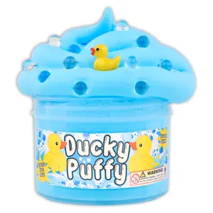 Dope Slimes - Ducky Puffy (8 fl/oz) - Butter Textured Scented Slime - Made in The USA (Blue)