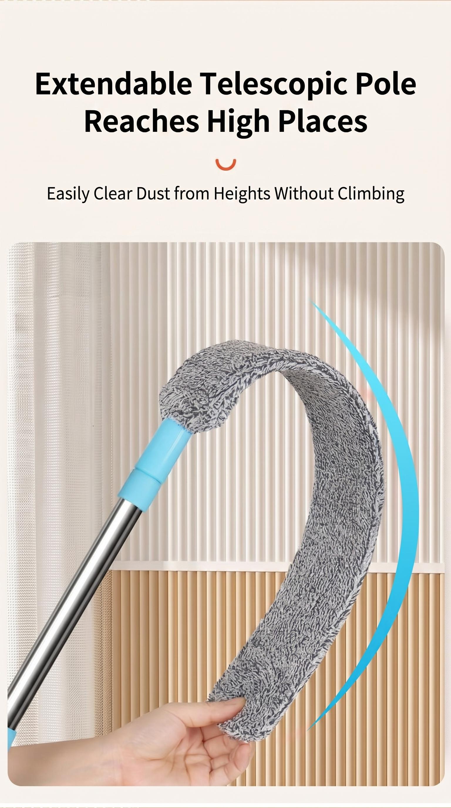 Replacement Gap Duster for Home Coner Place Durable Flexible Arbitrary Bending Microfiber Dust Brush for Under Furniture Bed Couch Fridge