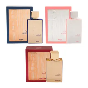 Bundle of Oud Amber Ameerat, Oud Amber Bleu and Oud Amber Pink Spray Perfume for Women 100ml/3.4fl.oz.
