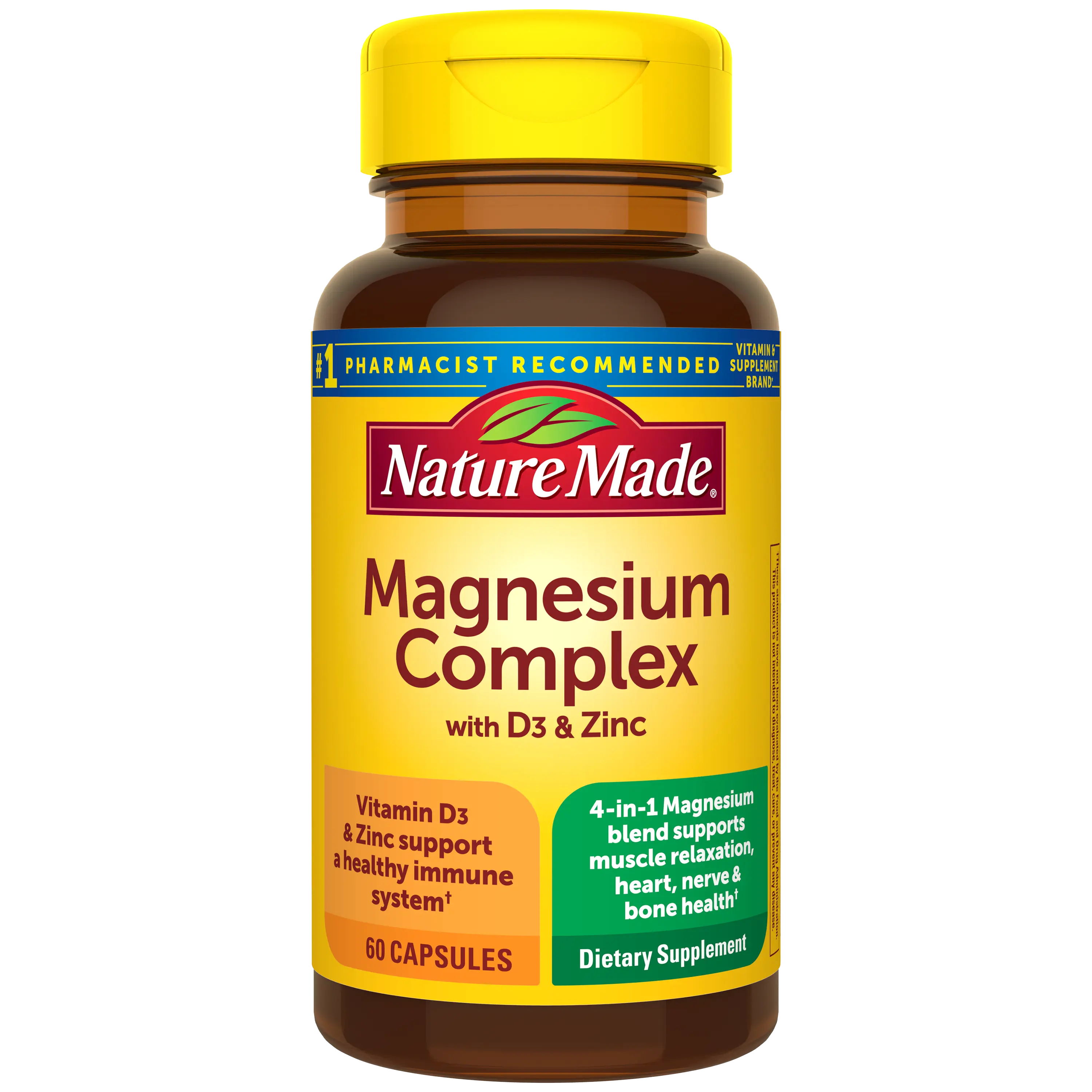 Magnesium Complex Capsules with D3 and Zinc