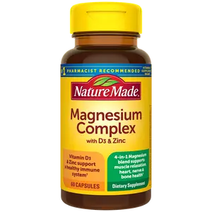 Magnesium Complex Capsules with D3 and Zinc