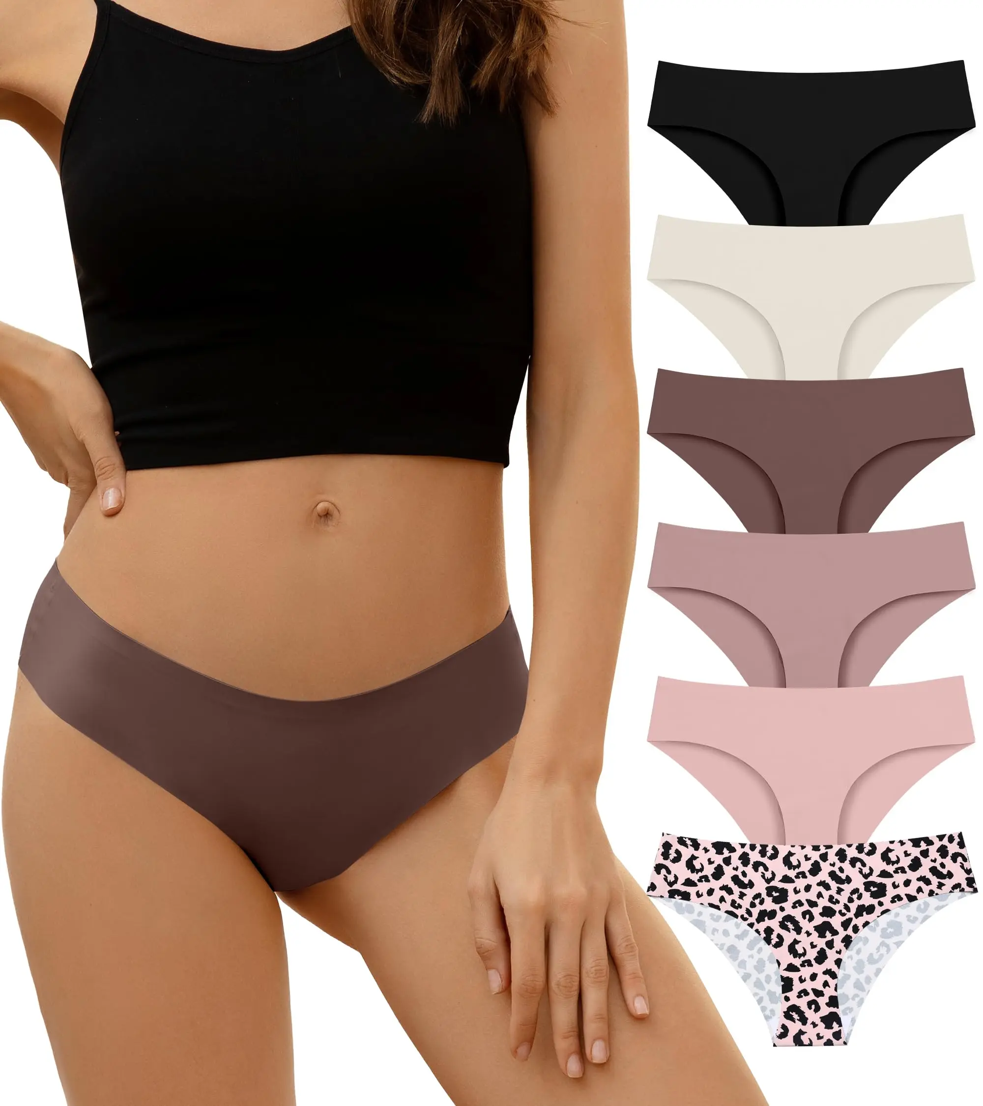 6-Pack Seamless Bikini Panties –Breathable, No Show,Comfort Underwear women seamless Low Waisted underwear women TikTokShopBlackFriday