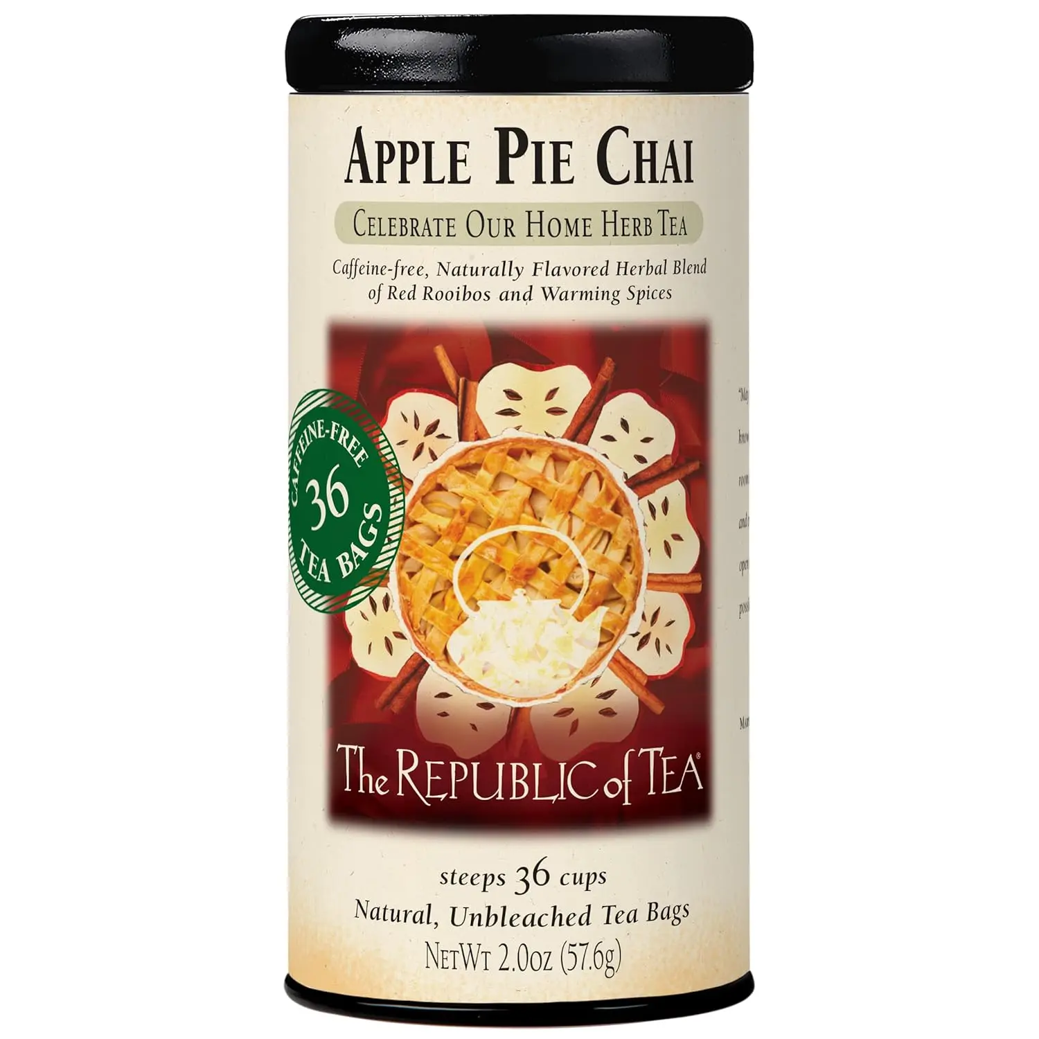 The Republic of Tea-Apple Pie Chai Herbal Tea, 36 Tea Bags