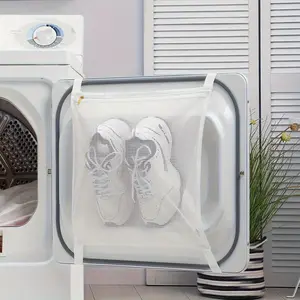 Sneaker Dryer Bag, 1 Count Durable Shoe Washing Bag with Elastic Straps, Laundry Bag for Sneakers, Washing Machine Drying Bag for Shoes and Clothing, Laundry Products
