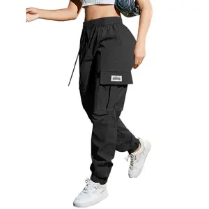 Women's Unisex Fit Solid Activewear Trouser, Drawstring Waist, Large Pockets, Lady's Sportswear Bottom for Streetwear & Daily Use | SummerVibes