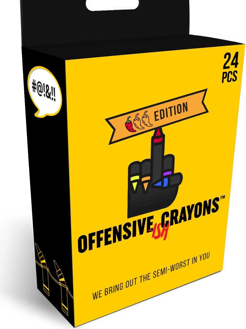 MilkToast Brands Offensive Crayons ISH Edition – Funny Office Gag Gift for Adults, HR-Friendly Humor, White Elephant Party Gift, Coworker Novelty
