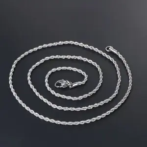 Unisex 3mm Stainless Steel Twist Chain Necklace - Silver & Gold Tone, 18-24 in, Short Minimalist Daily Wear Necklace, Stainless Steel Choker, Fashion Accessory, Minimalist Necklace
